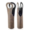 Luxury Faux Leather Handle Pouch for Wine Bottle