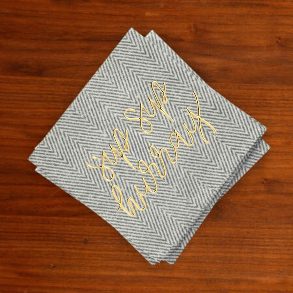 Napkins with colorful printing in a variety of sizes