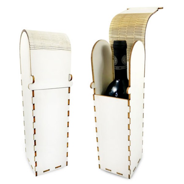 Unique Wooden Wine Bottle Box - Sophisticated Gift
