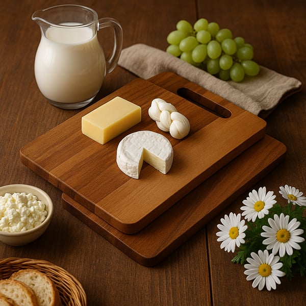 Acacia Wood Kitchen Storage Box, Modern Design with Adjustable Dividers