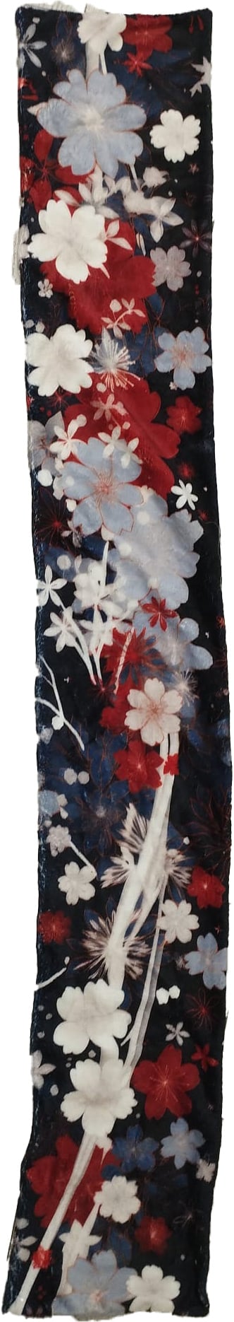 צעיף חורף דו-שכבתי - קורל פליז פרוותי ודמוי כותנה רך