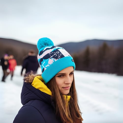 כובע חורף מפואר Polar Powder II עם פונפון