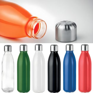 בקבוק שתייה מזכוכית עם פקק נירוסטה - ASPEN