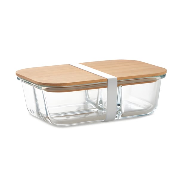 Borosilicate Glass Lunch Box with Bamboo Lid
