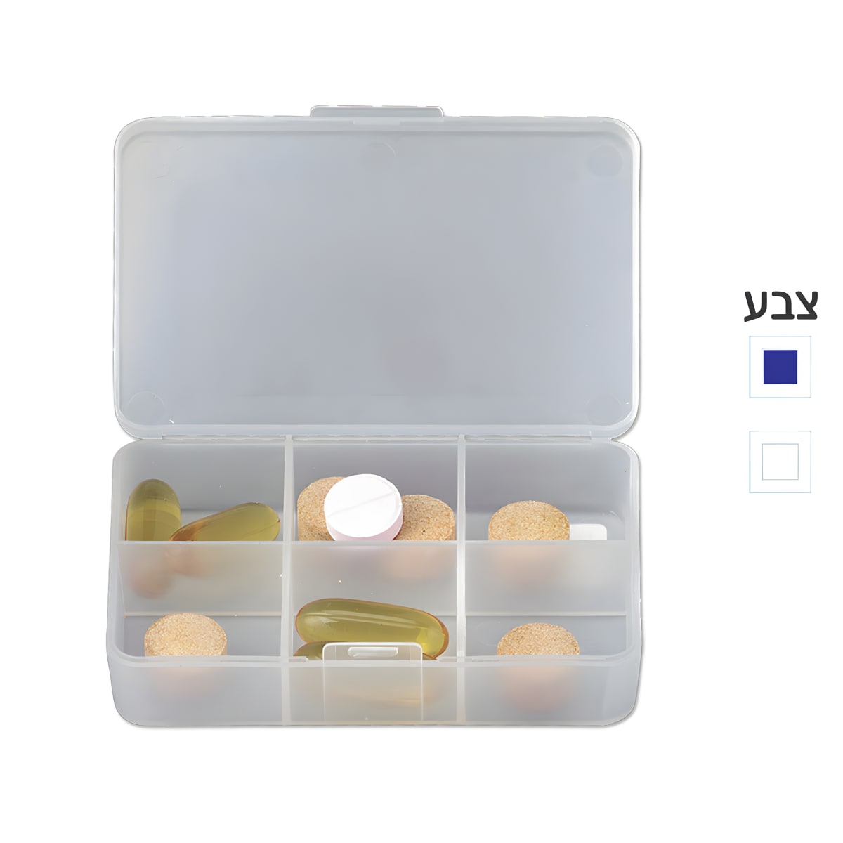 קופסת אחסון לכדורים עם 6 תאים – דוק