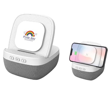 Wireless Charging Station with Built-in Bluetooth Speaker