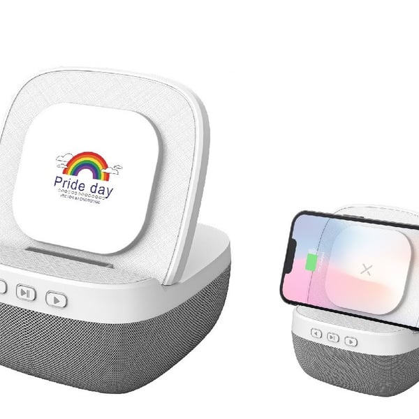 Wireless Charging Station with Built-in Bluetooth Speaker