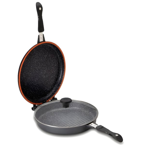 32cm Dual and Detachable Pan with Black Marble Lid by FOOD APPEAL