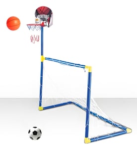 סט ספורט לילדים: כדורגל וכדורסל בהרכבה קלה