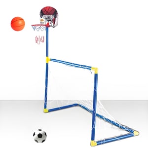 סט ספורט לילדים: כדורגל וכדורסל בהרכבה קלה