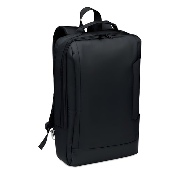 300D RPET Polyester Laptop Backpack with USB Charging and Padded Straps