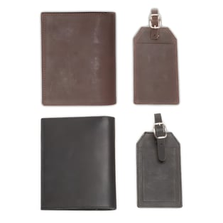 סט טיסה מהודר מעור איטלקי איכותי