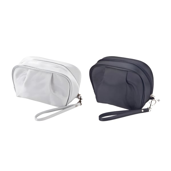 Compact and Elegant Black and White Carry Bag