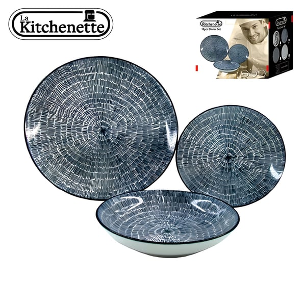 Elegant 18-Piece Porcelain Dinnerware Set by LAKITCHEN