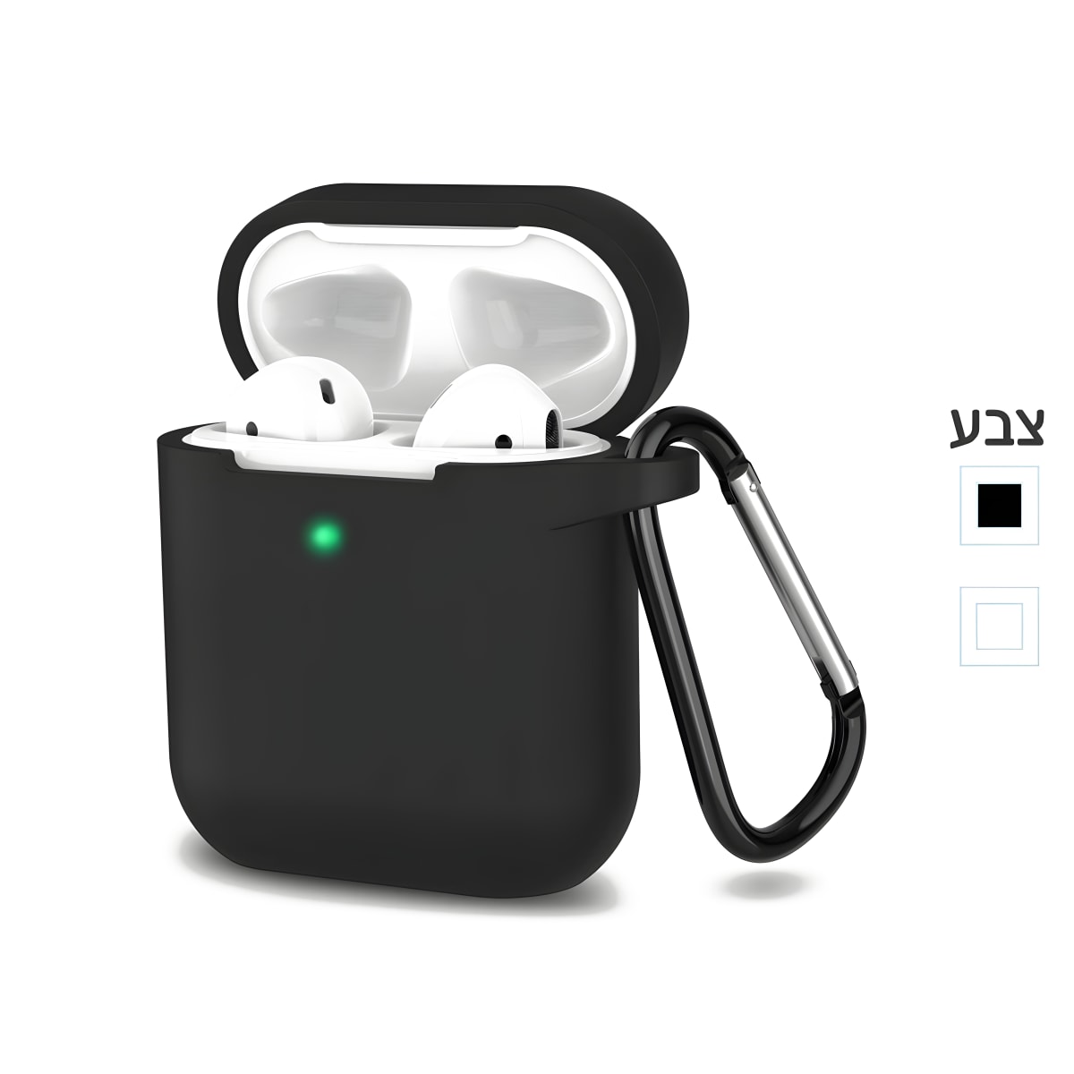 כיסוי סיליקון מגן לקופסת טעינה לאוזניות TWS עם סקין