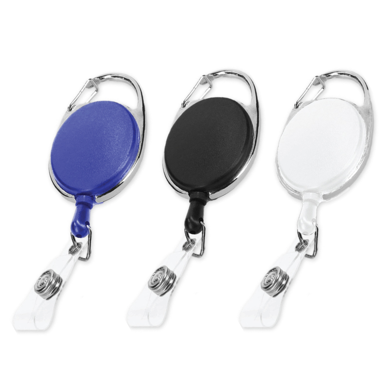 קליפס מתכת לתג עובד עם שרוך קפיץ