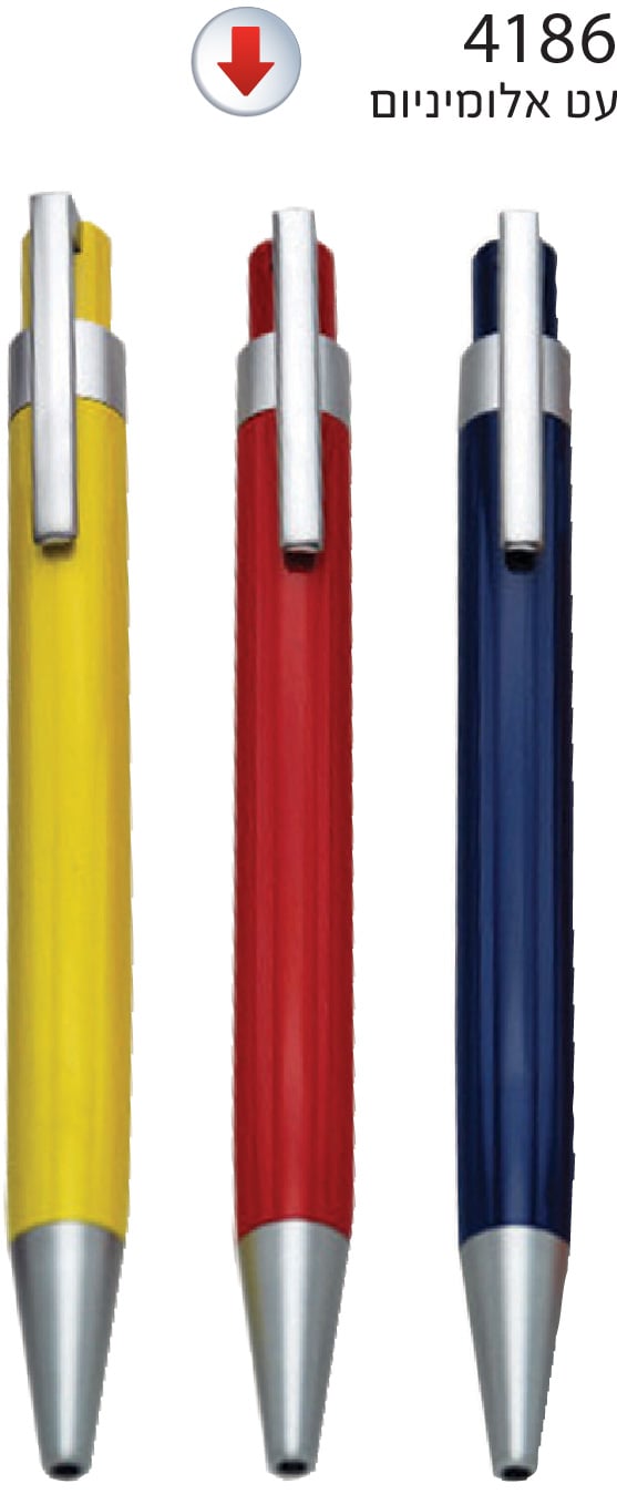 עט פלסטיק עם קליפס כסוף - מתנה עסקית מרשימה