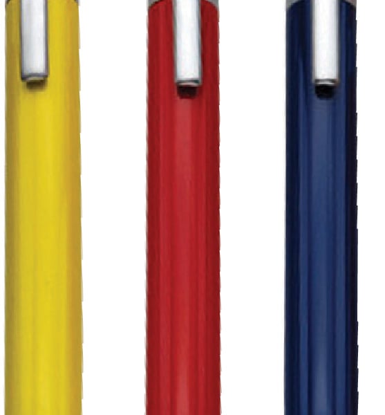 עט פלסטיק עם קליפס כסוף - מתנה עסקית מרשימה