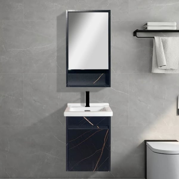 Floating Vanity with Ceramic Sink and Mirror for Perfect Bathroom Design