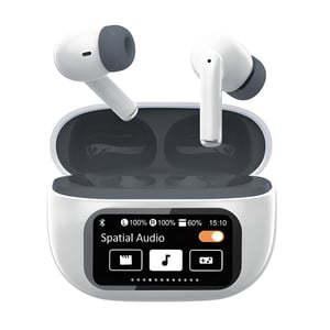אוזניות Bluetooth אלחוטיות PiZZi F11 עם מסך טאץ' ותצוגה בעברית