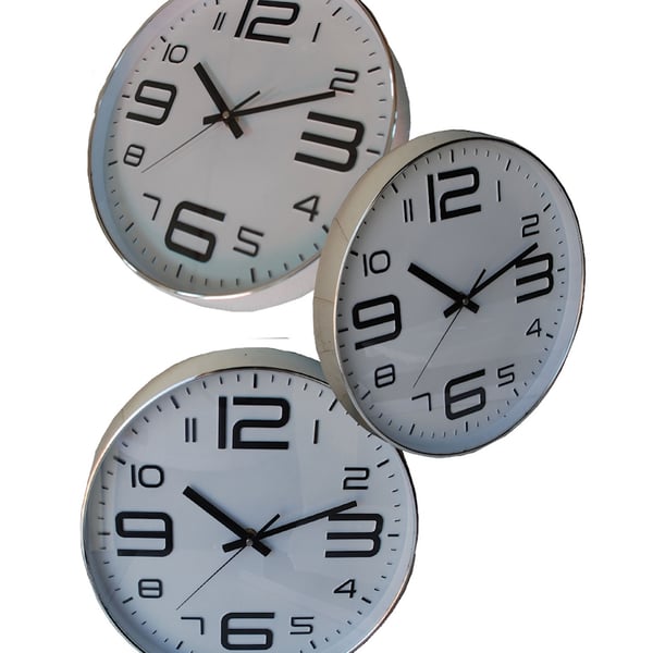 שעון קיר שקט עם ספרות גדולות - מתנה עסקית מרשימה