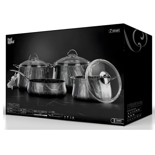 Luxury 7-Piece Cookware Set in Silver or Gold