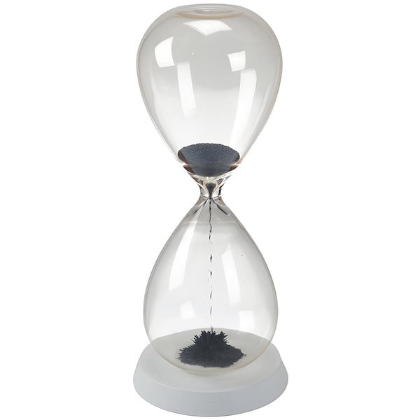 Large Magnetic Hourglass with White Wooden Base