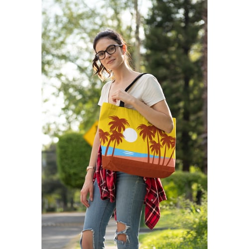 תיק קנבס ופוליאסטר מעוצב לים