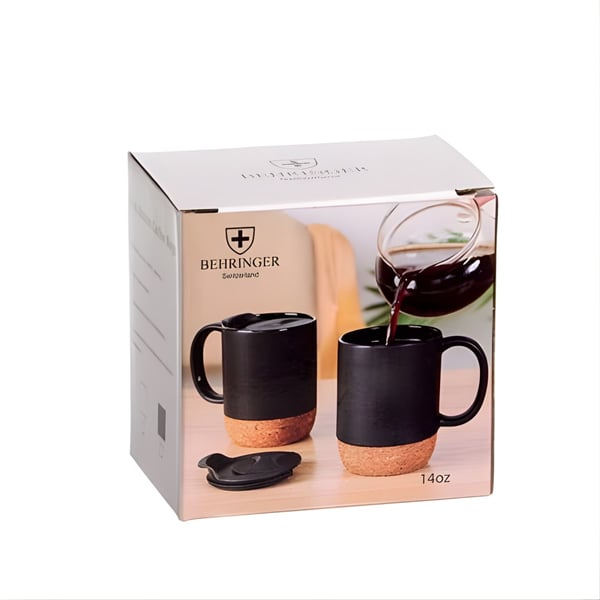 Premium Ceramic Mug with Cork Base 380ml