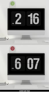 מעמד מסתובב למסך מחשב לעבודה היברידית ולסימון עמדות