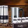 Luxury Coffee Set: Coffee Grinder and Smart Milk Frother by 'Moshe Segev' with Cups