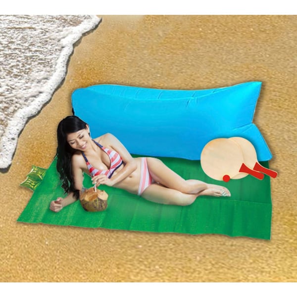 Beach Set: Personal Mat, Inflatable Pouf - Perfect Beach Experience