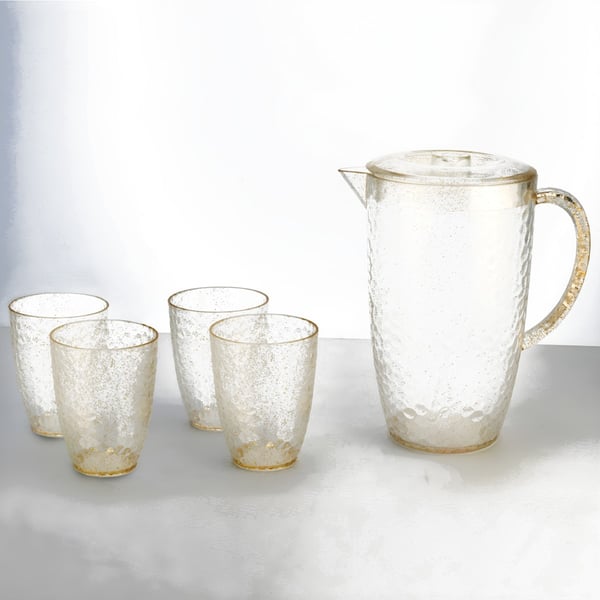 Stylish Set - 2.3L Pitcher & Four 330ml Glasses for Easy Drinks