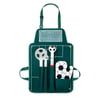 Professional BBQ Apron Set with Tools and Glove
