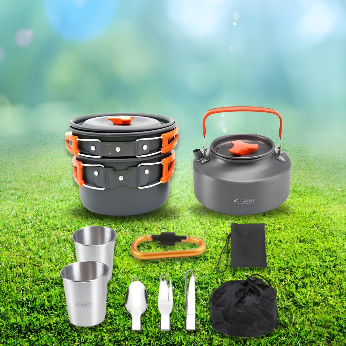 סט בישול קל וקומפקטי לקמפינג מבית Discovery
