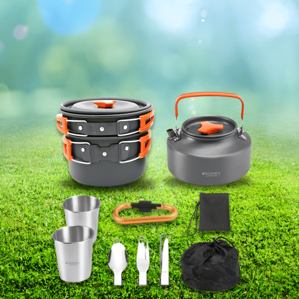 סט בישול קל וקומפקטי לקמפינג מבית Discovery
