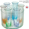 Glass Bowl with 6 Colored Shot Glasses - Stunning Corporate Gift