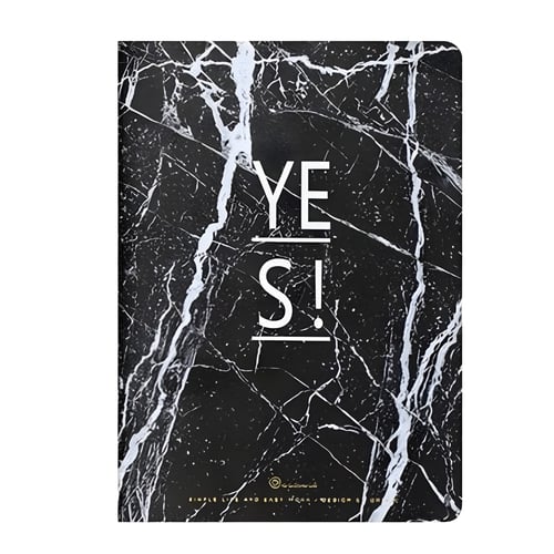 מחברת שיש אופנתית בשחור ולבן