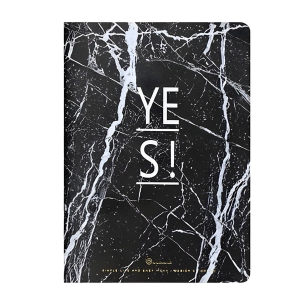 מחברת שיש אופנתית בשחור ולבן