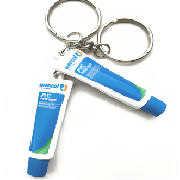 Unique Toothpaste-Shaped Keychain Holder