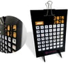Desktop Calendar with Colorful Clips