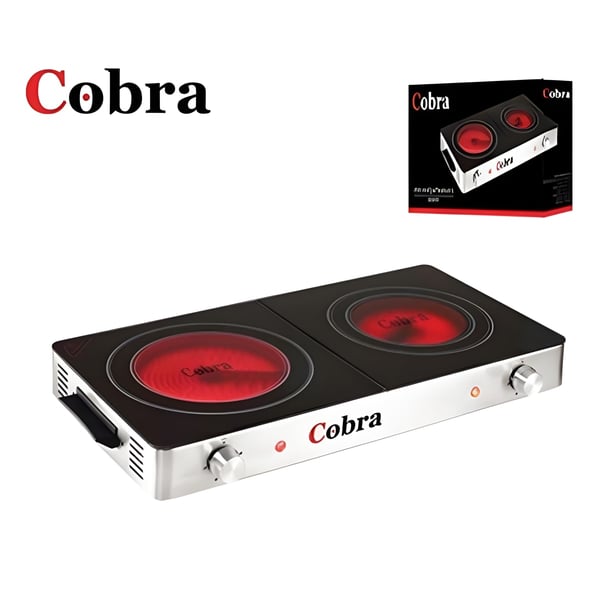 Cobra Dual Ceramic Electric Cooktop 3000W
