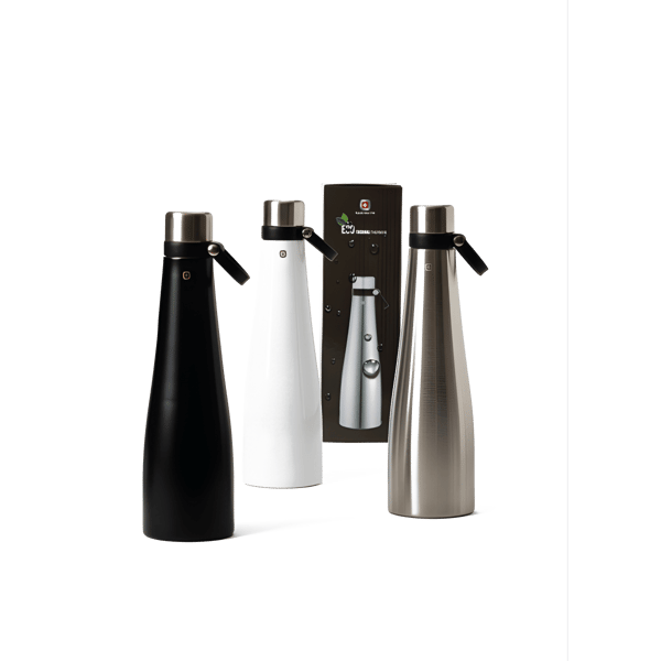 Silver Stainless Steel Thermos 500ml - Polo Swiss Design