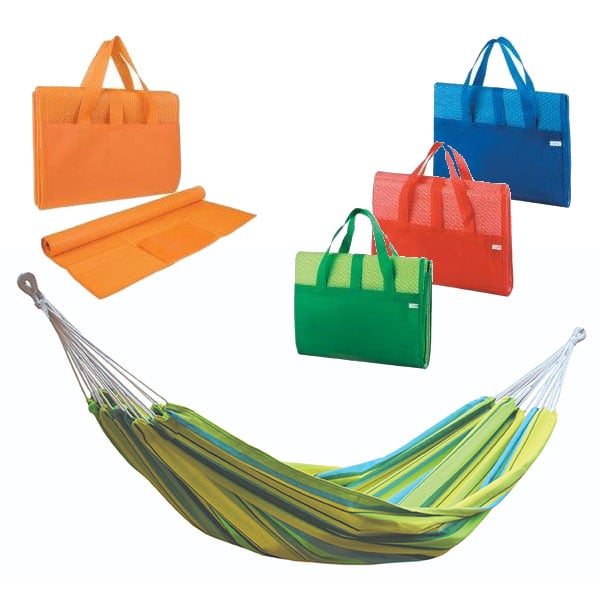 Go Nature Single Hammock with Mat and Inflatable Pillow
