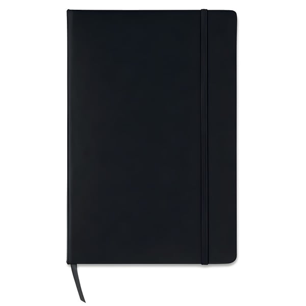 A5 Notebook with Durable Hard Cover & Elastic Strap