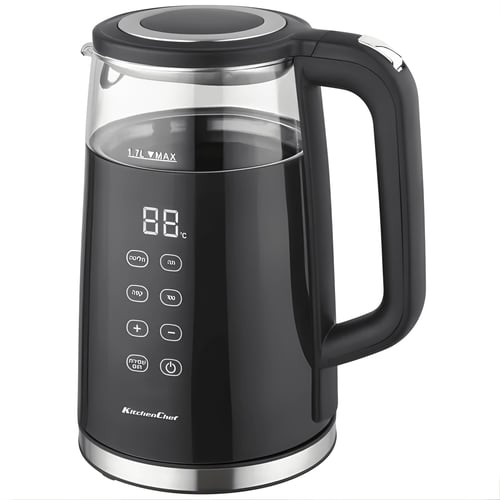 קומקום חכם דיגיטלי 1.7 ליטר Kitchen Chef עם תוכניות חימום מתקדמות