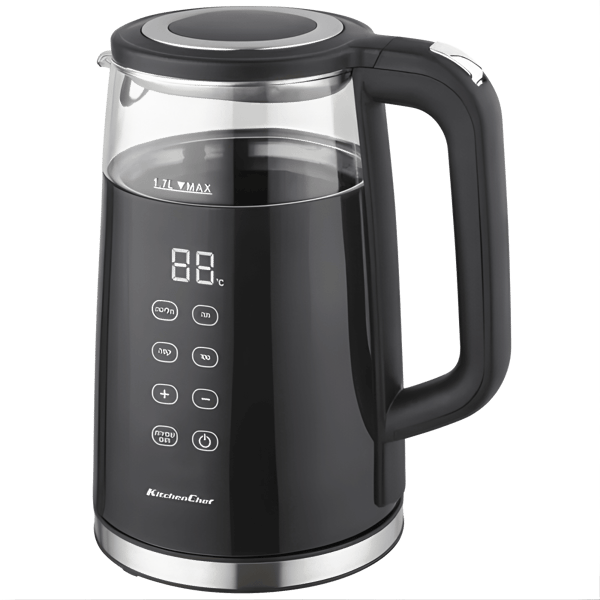 קומקום חכם דיגיטלי 1.7 ליטר Kitchen Chef עם תוכניות חימום מתקדמות