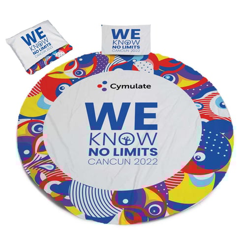 לונג עגול עם כיס - מושלם לים ולפיקניק, קוטר 140 ס"מ