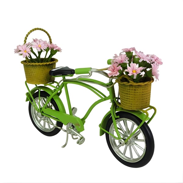 Decorative Bicycle-Design Flower Stand - 16.5X5.5X12