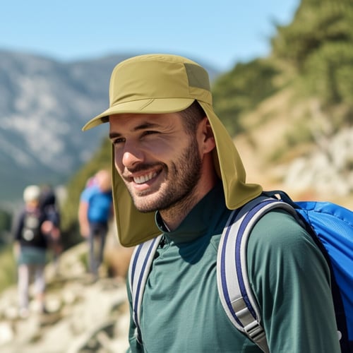 כובע מצחיה אוסטרלי מתקפל עם מגן עורף